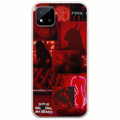 Aesthetic Red Realme C11 2021 Flexible TPU (Διάφανη Σιλικόνη)