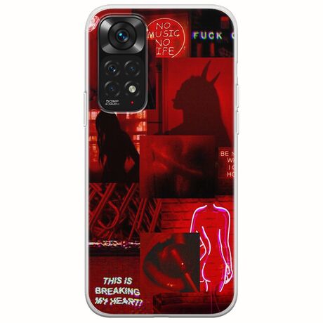 Aesthetic Red Xiaomi Redmi Note 11 / 11s Flexible TPU (Διάφανη Σιλικόνη)