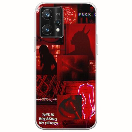 Aesthetic Red Realme 9 Pro Plus Flexible TPU (Διάφανη Σιλικόνη)