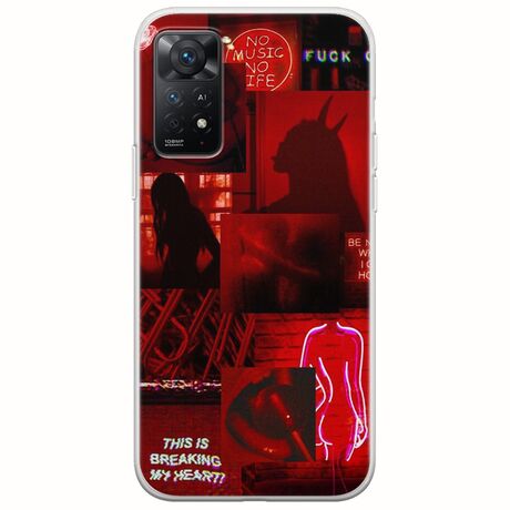 Aesthetic Red Xiaomi Redmi Note 11 Pro 4G / 5G Flexible TPU (Διάφανη Σιλικόνη)