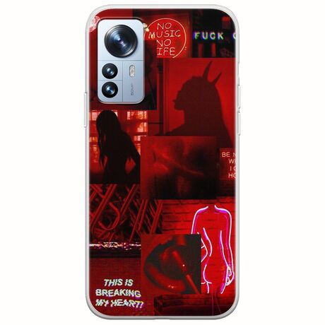 Aesthetic Red Xiaomi 12 Pro Flexible TPU (Διάφανη Σιλικόνη)