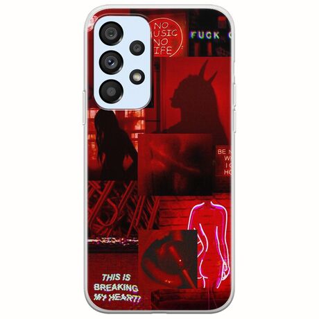 Aesthetic Red Samsung Galaxy A53 5G Flexible TPU (Διάφανη Σιλικόνη)