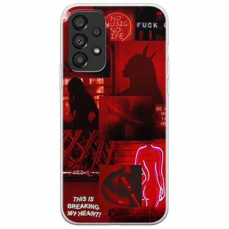 Aesthetic Red Samsung Galaxy A33 5G Flexible TPU (Διάφανη Σιλικόνη)