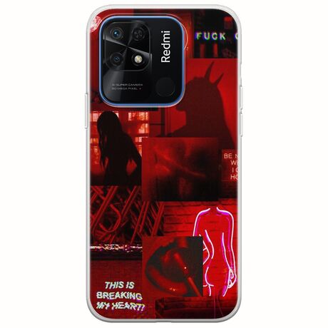 Aesthetic Red Xiaomi Redmi 10C Flexible TPU (Διάφανη Σιλικόνη)