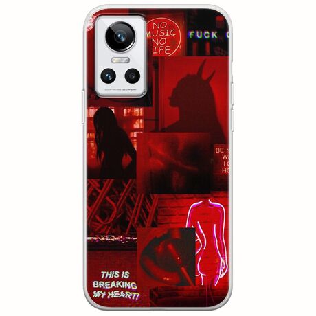 Aesthetic Red Realme GT Neo 3 Flexible TPU (Διάφανη Σιλικόνη)