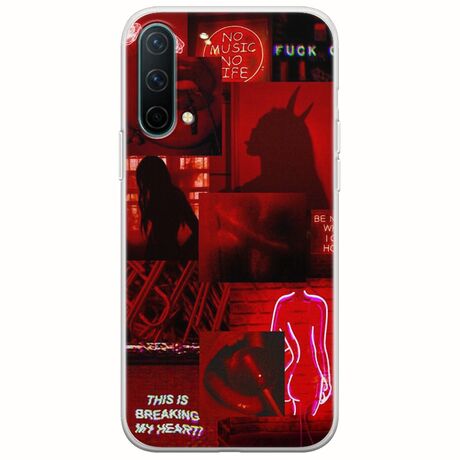 Aesthetic Red OnePlus Nord CE 5G Flexible TPU (Διάφανη Σιλικόνη)