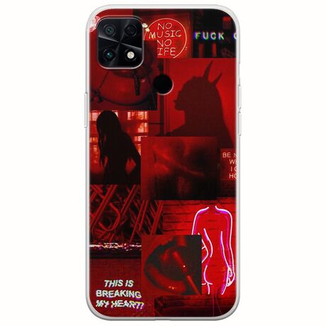 Aesthetic Red Xiaomi Poco C40 Flexible TPU (Διάφανη Σιλικόνη)