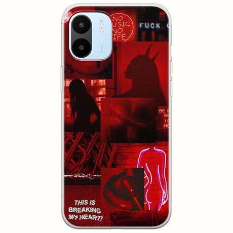 Aesthetic Red Xiaomi Redmi A1 Flexible TPU (Διάφανη Σιλικόνη)