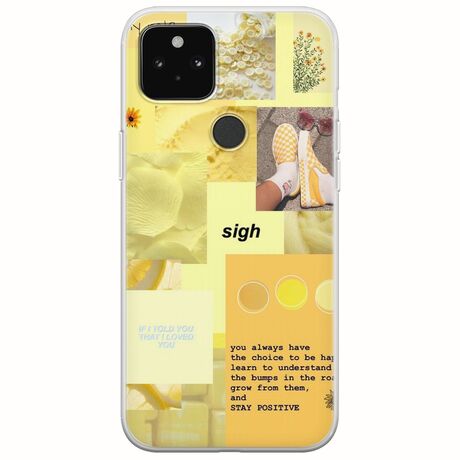 Aesthetic Yellow Google Pixel 5a 5G Flexible TPU (Διάφανη Σιλικόνη)