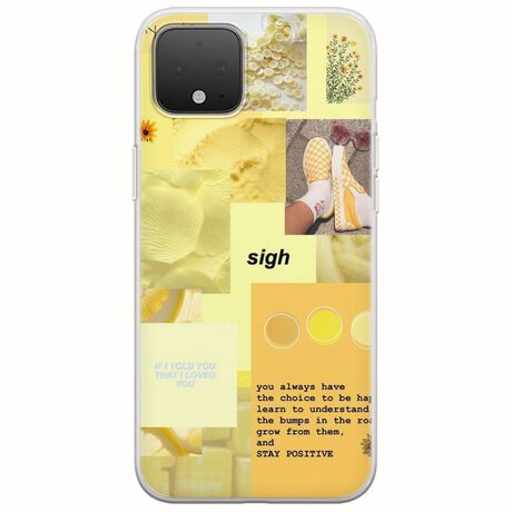 Aesthetic Yellow Google Pixel 4 XL Flexible TPU (Διάφανη Σιλικόνη)