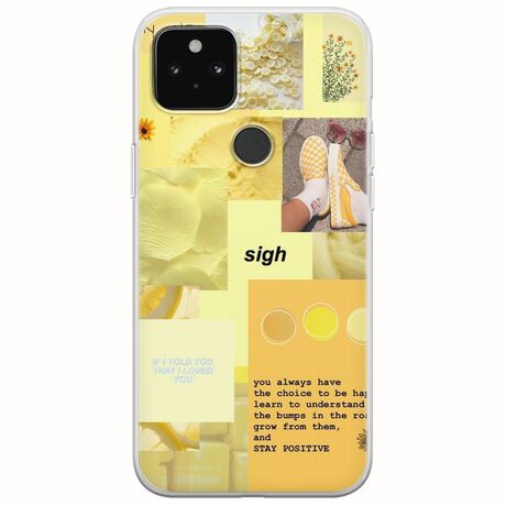 Aesthetic Yellow Google Pixel 4a 5G Flexible TPU (Διάφανη Σιλικόνη)