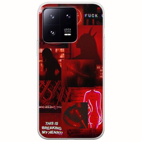 Aesthetic Red Xiaomi 13 Pro 5G Flexible TPU (Διάφανη Σιλικόνη)