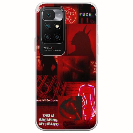 Aesthetic Red Xiaomi Redmi 10 2022 Flexible TPU (Διάφανη Σιλικόνη)