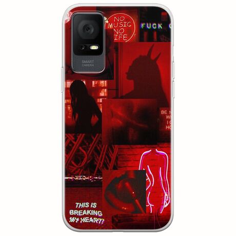 Aesthetic Red TCL 406 Flexible TPU (Διάφανη Σιλικόνη)