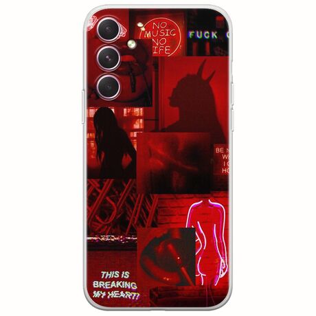 Aesthetic Red Samsung Galaxy A14 5G Flexible TPU (Διάφανη Σιλικόνη)