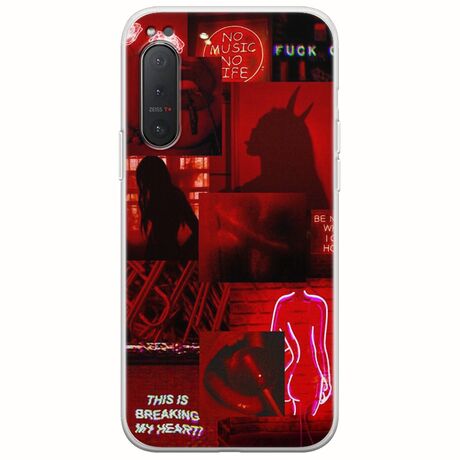 Aesthetic Red Sony Xperia 5 Flexible TPU (Διάφανη Σιλικόνη)