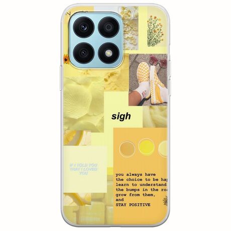 Aesthetic Yellow Honor X8a Flexible TPU (Διάφανη Σιλικόνη)
