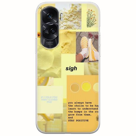 Aesthetic Yellow Honor 90 Lite 5G Flexible TPU (Διάφανη Σιλικόνη)