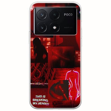 Aesthetic Red Xiaomi Poco X6 Pro 5G Flexible TPU (Διάφανη Σιλικόνη)
