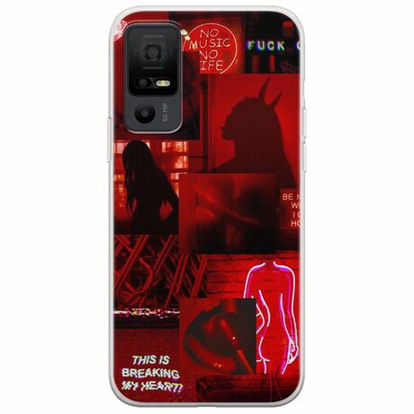 Aesthetic Red TCL 40 NXTPAPER 5G Flexible TPU (Διάφανη Σιλικόνη)