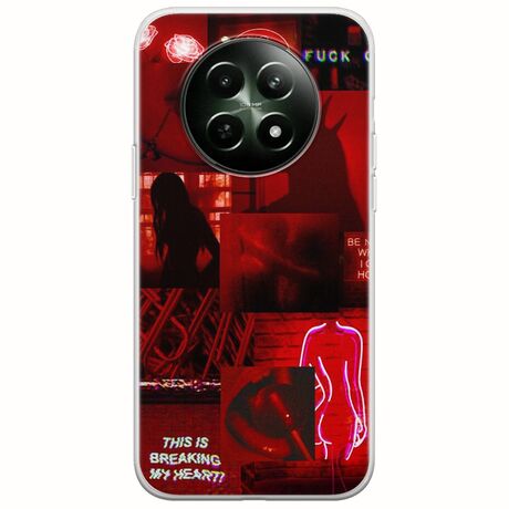 Aesthetic Red Realme 12 5G Flexible TPU (Διάφανη Σιλικόνη)