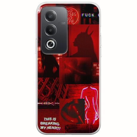 Aesthetic Red Oppo A80 5G Flexible TPU (Διάφανη Σιλικόνη)