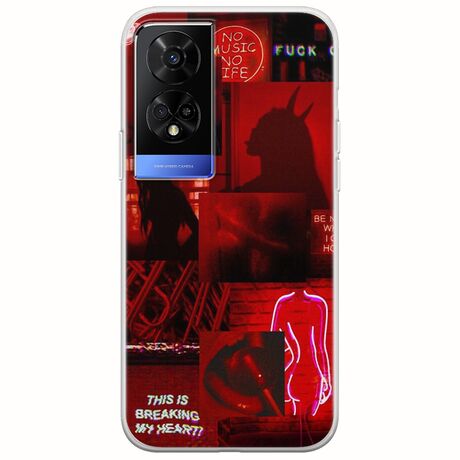 Aesthetic Red TCL 50 5G Flexible TPU (Διάφανη Σιλικόνη)