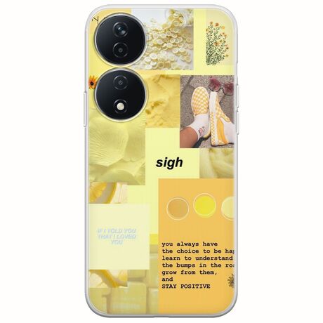 Aesthetic Yellow Honor X7b Flexible TPU (Διάφανη Σιλικόνη)