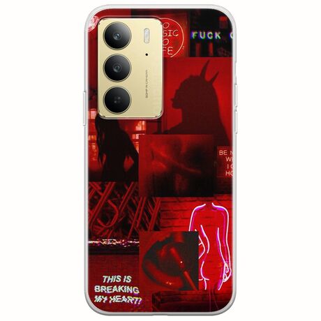 Aesthetic Red Realme C75 4G Flexible TPU (Διάφανη Σιλικόνη)