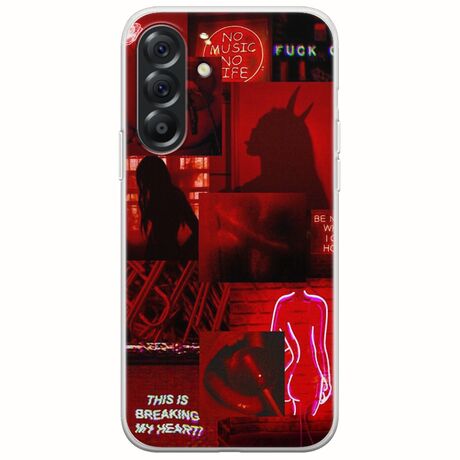 Aesthetic Red Samsung Galaxy A56 5G Flexible TPU (Διάφανη Σιλικόνη)