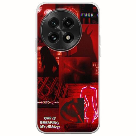 Aesthetic Red OnePlus 13 5G Flexible TPU (Διάφανη Σιλικόνη)
