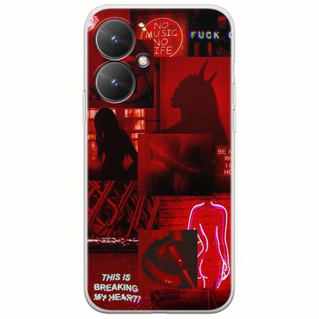 Aesthetic Red Xiaomi Redmi 13C 5G Flexible TPU (Διάφανη Σιλικόνη)