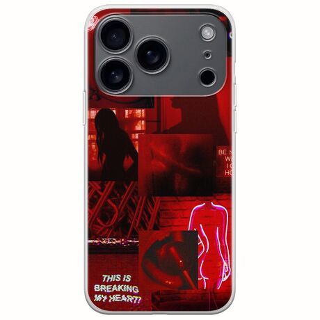 Aesthetic Red iPhone 17 Pro Flexible TPU (Διάφανη Σιλικόνη)