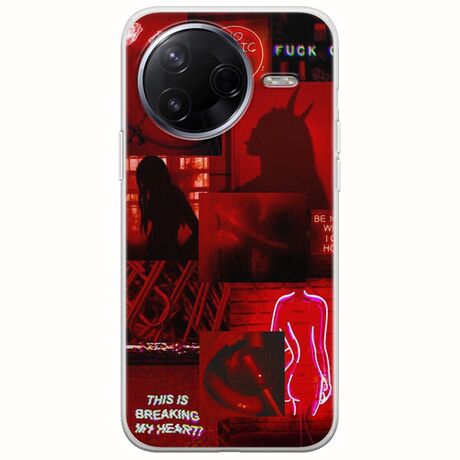 Aesthetic Red Xiaomi Poco F7 Pro 5G Flexible TPU (Διάφανη Σιλικόνη)