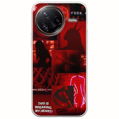 Aesthetic Red Xiaomi Poco F7 Ultra 5G Flexible TPU (Διάφανη Σιλικόνη)