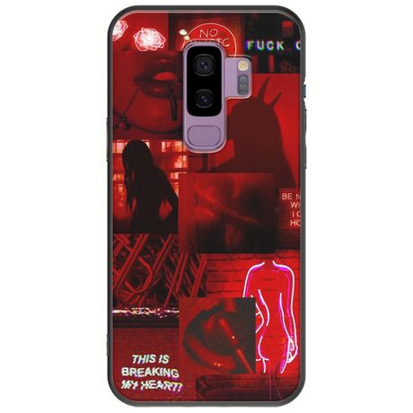 Aesthetic Red Samsung Galaxy S9 Plus Black TPU (Μαύρη Σιλικόνη)