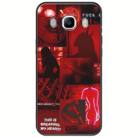 Aesthetic Red Samsung Galaxy J5(2016) Black TPU (Μαύρη Σιλικόνη)