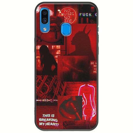 Aesthetic Red Samsung Galaxy A20e Black TPU (Μαύρη Σιλικόνη)