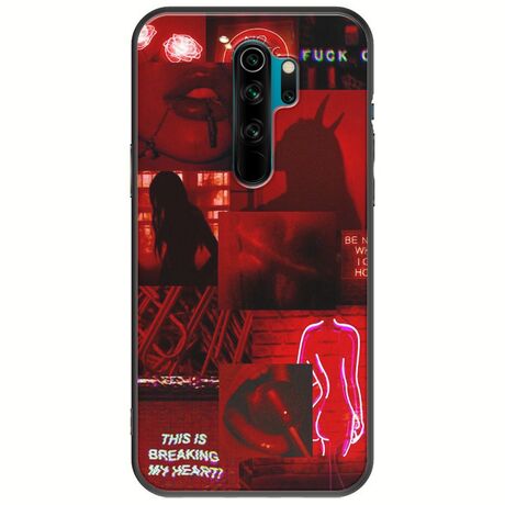 Aesthetic Red Xiaomi Redmi Note 8 Pro Black TPU (Μαύρη Σιλικόνη)