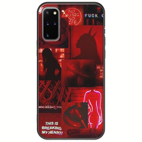 Aesthetic Red Samsung Galaxy S20 Plus Black TPU (Μαύρη Σιλικόνη)