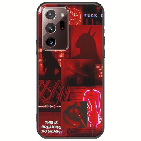 Aesthetic Red Samsung Galaxy Note 20 Ultra Black TPU (Μαύρη Σιλικόνη)