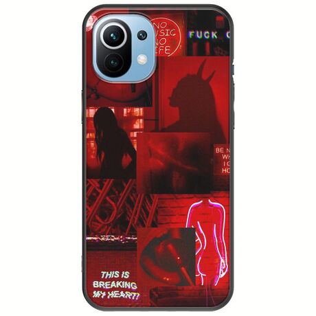 Aesthetic Red Xiaomi Mi 11 Black TPU (Μαύρη Σιλικόνη)