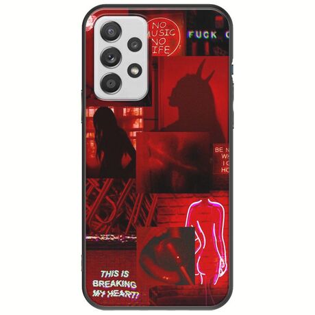 Aesthetic Red Samsung Galaxy A32 5G Black TPU (Μαύρη Σιλικόνη)