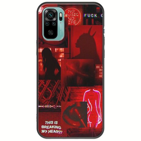 Aesthetic Red Xiaomi Redmi Note 10 / 10s Black TPU (Μαύρη Σιλικόνη)