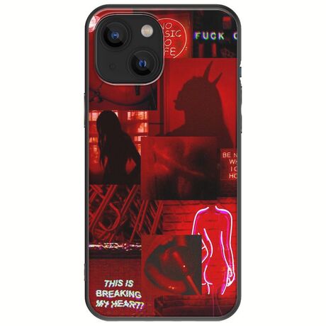 Aesthetic Red iPhone 13 mini Black TPU (Μαύρη Σιλικόνη)