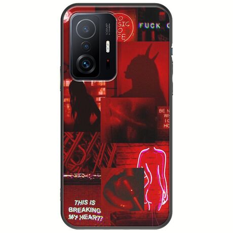 Aesthetic Red Xiaomi 11T / 11T Pro Black TPU (Μαύρη Σιλικόνη)