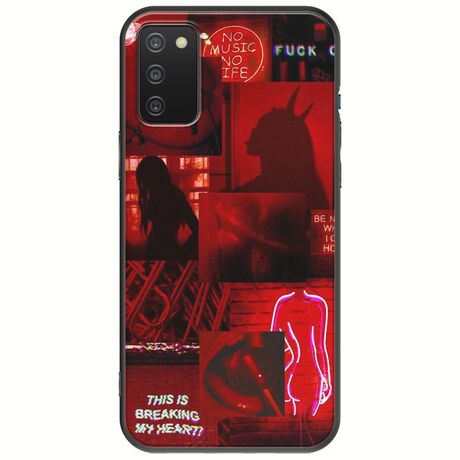 Aesthetic Red Samsung Galaxy A03s Black TPU (Μαύρη Σιλικόνη)