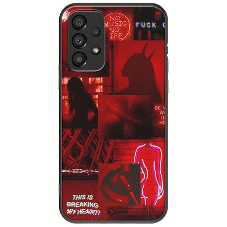 Aesthetic Red Samsung Galaxy A33 5G Black TPU (Μαύρη Σιλικόνη)