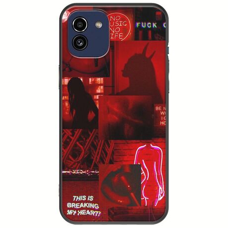 Aesthetic Red Samsung Galaxy A03 Black TPU (Μαύρη Σιλικόνη)