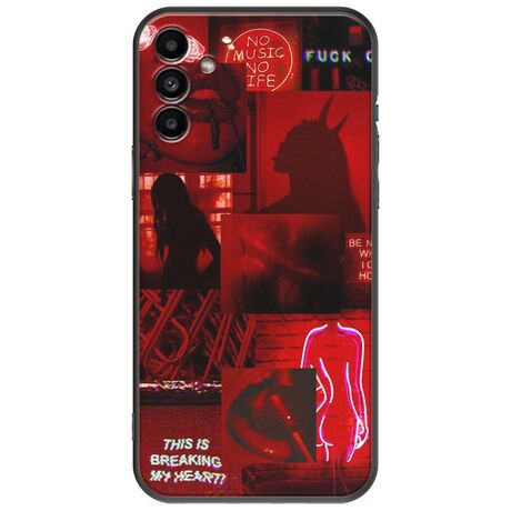 Aesthetic Red Samsung Galaxy A13 5G Black TPU (Μαύρη Σιλικόνη)